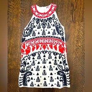 Calypso St. Barth Black and Red Beaded Dress
